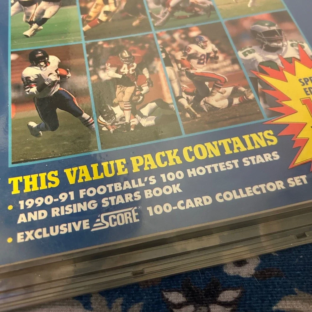 90-91 Score Football 100 Hottest Stars Rising Stars 100 Card Set Book Bo Jackson
